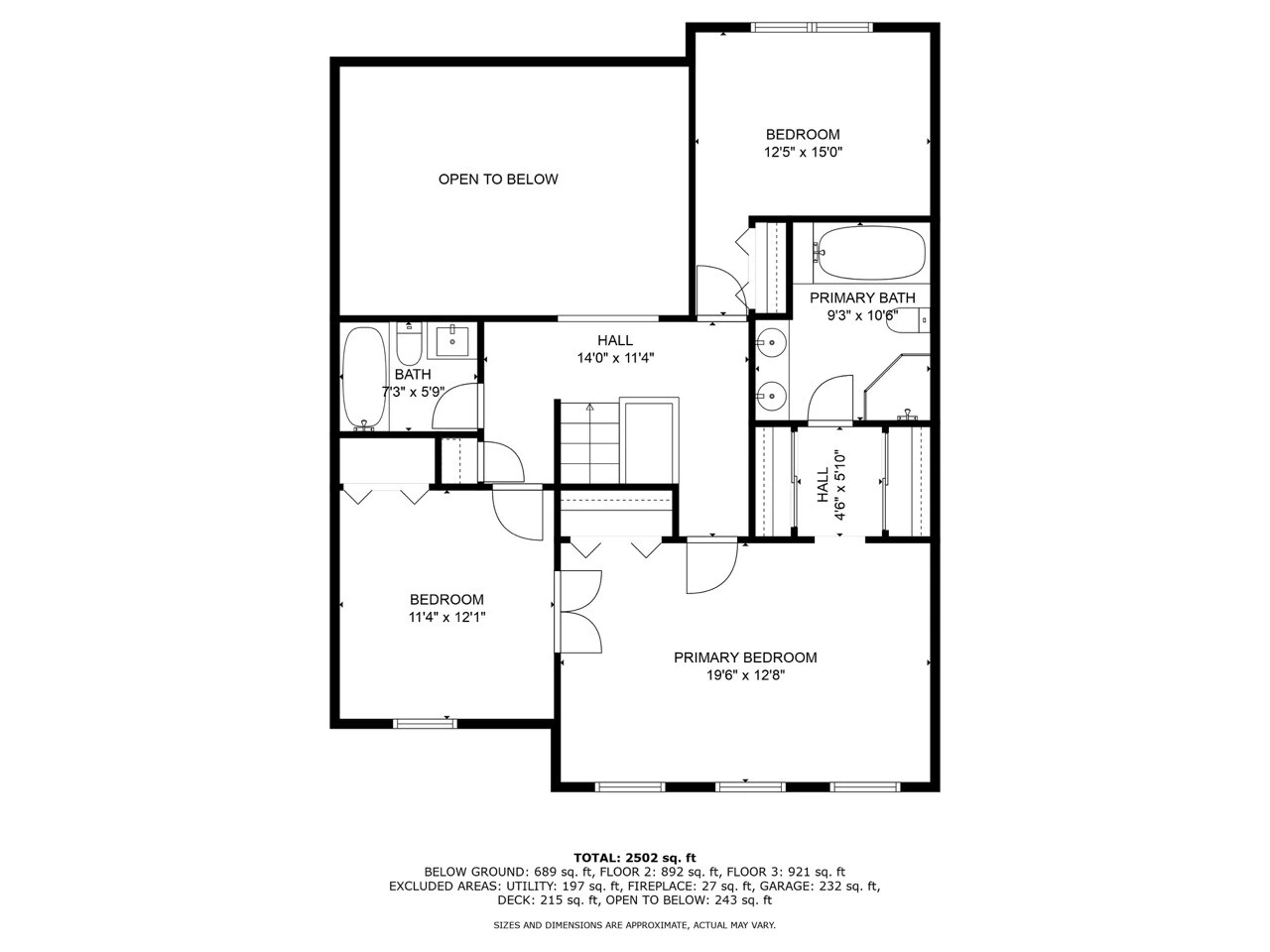 Upper floor plan